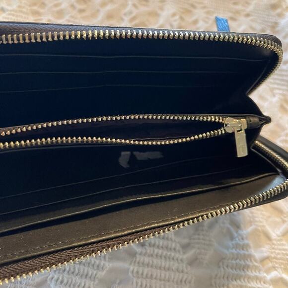 New  Ted Baker zippy black leather wallet - Picture 4 of 12